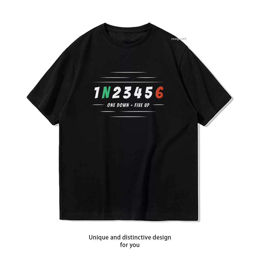 Motorcycle Gear Up Down - T-shirts graphiques en coton pour homme