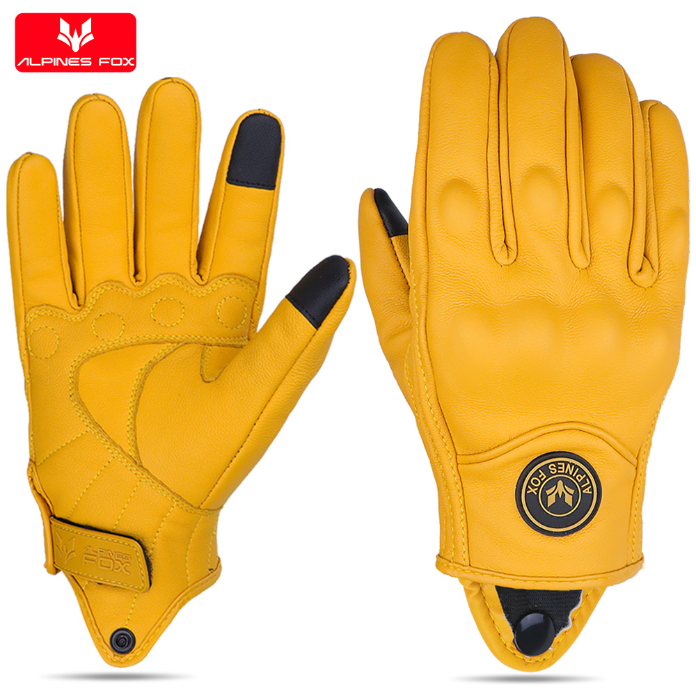 Motorcycle Gear Fox - Gants de moto vintage en cuir