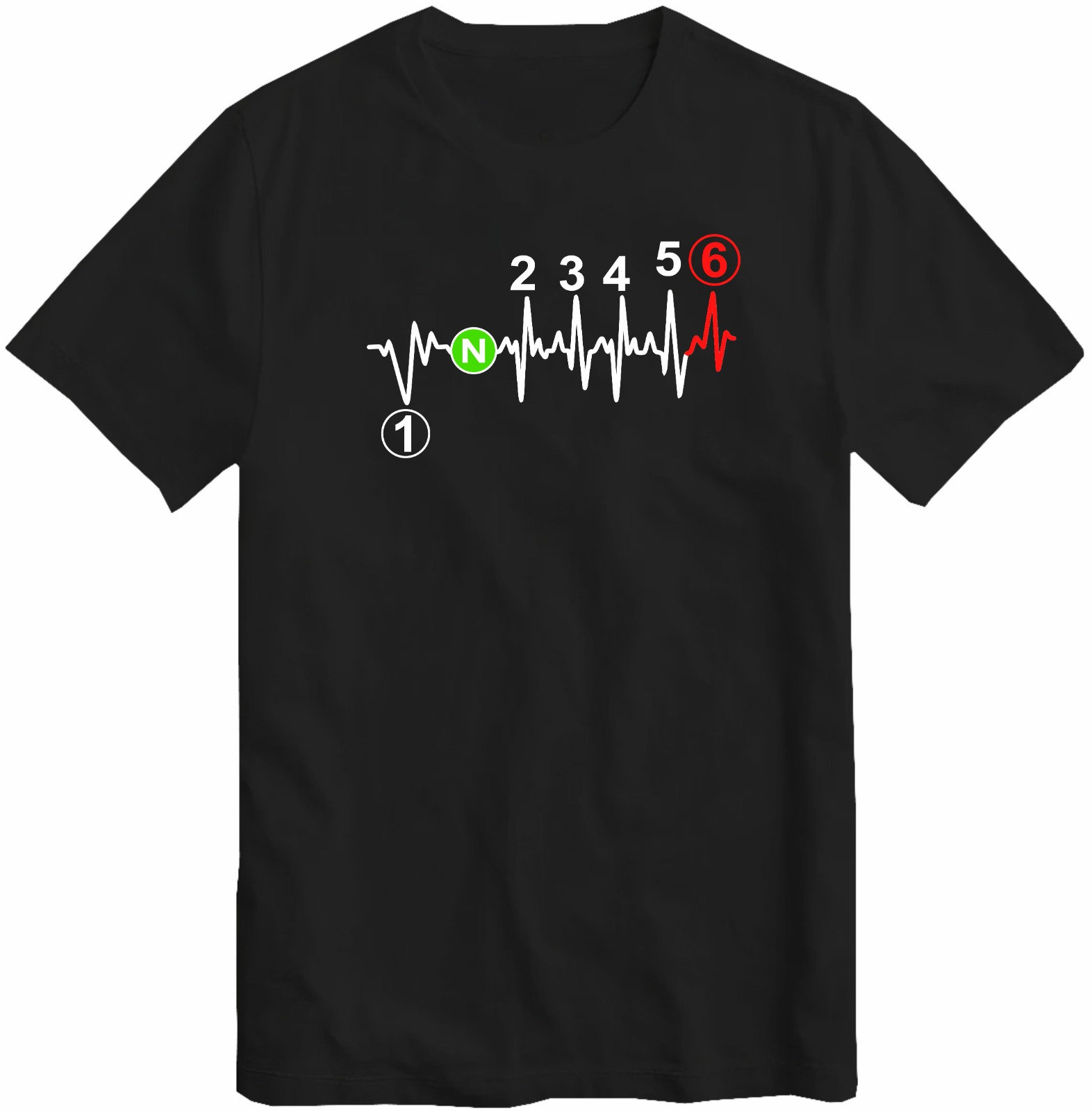 Motorcycle Gear Up Down - T-shirt de motard 1N23456 avec motif