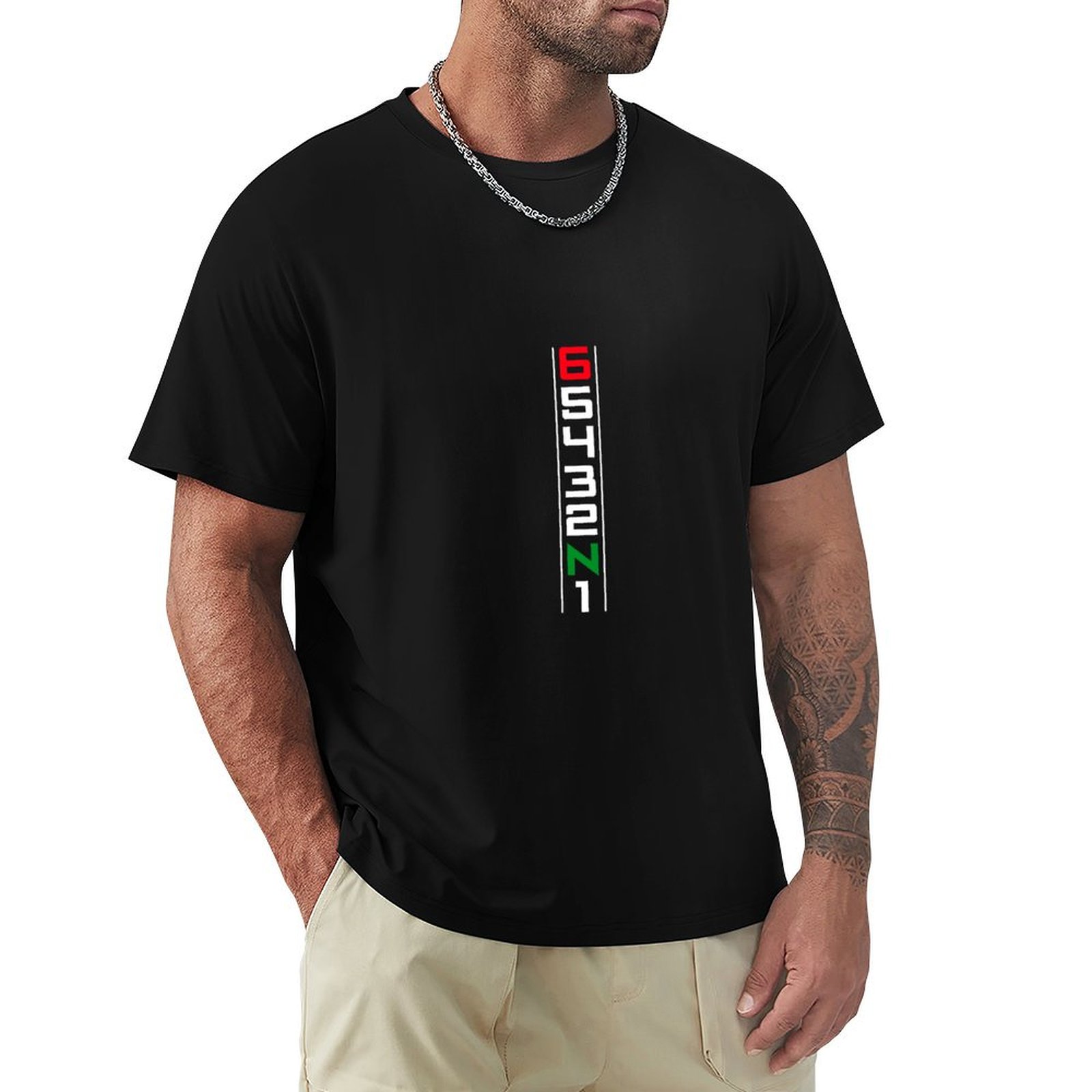 Motorcycle Gear Up Down - T-shirt de sport respirant pour homme,